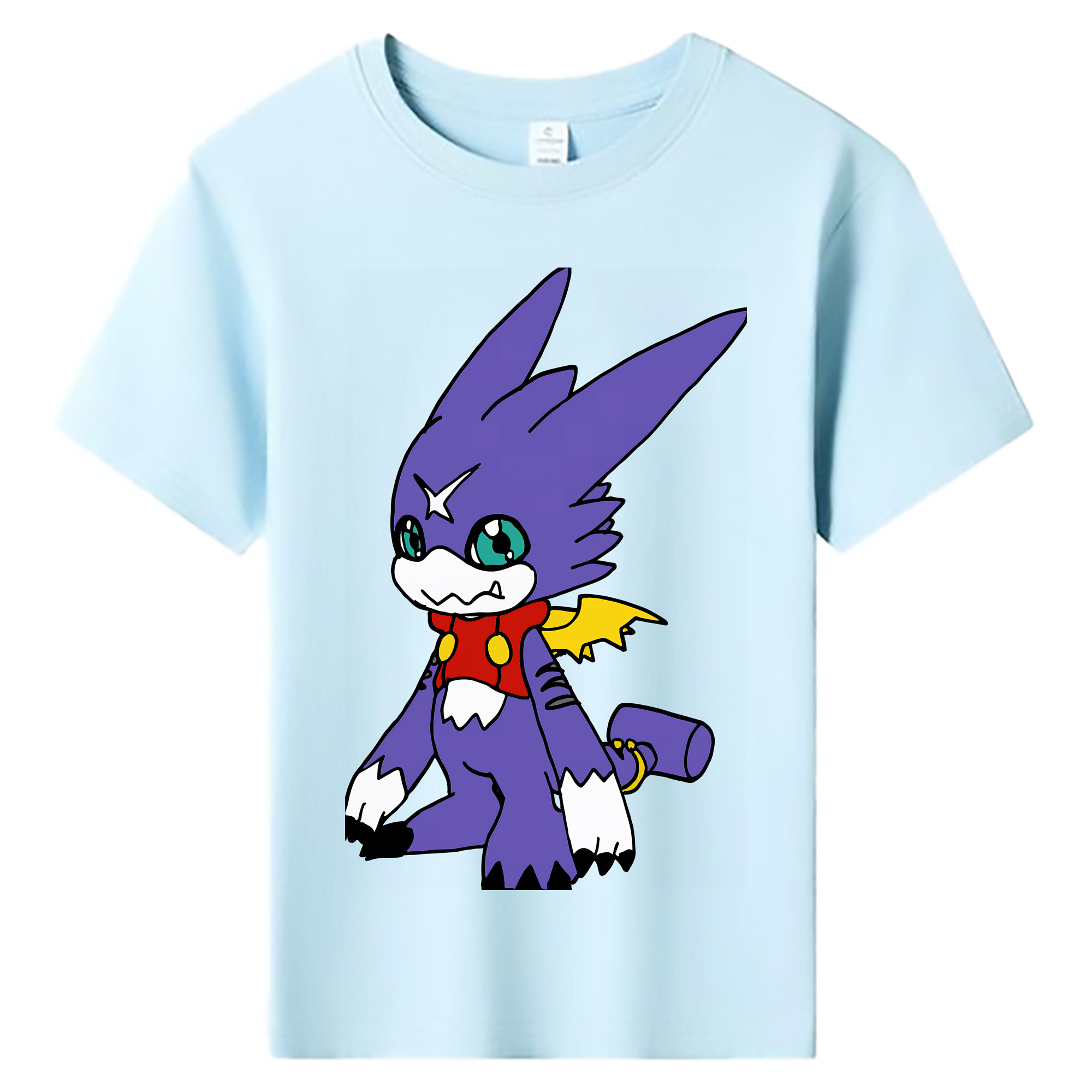 （画像用） Digimon デジタルモンスター/デジモン 綿100％キッズTシャツ（フロントプリント）